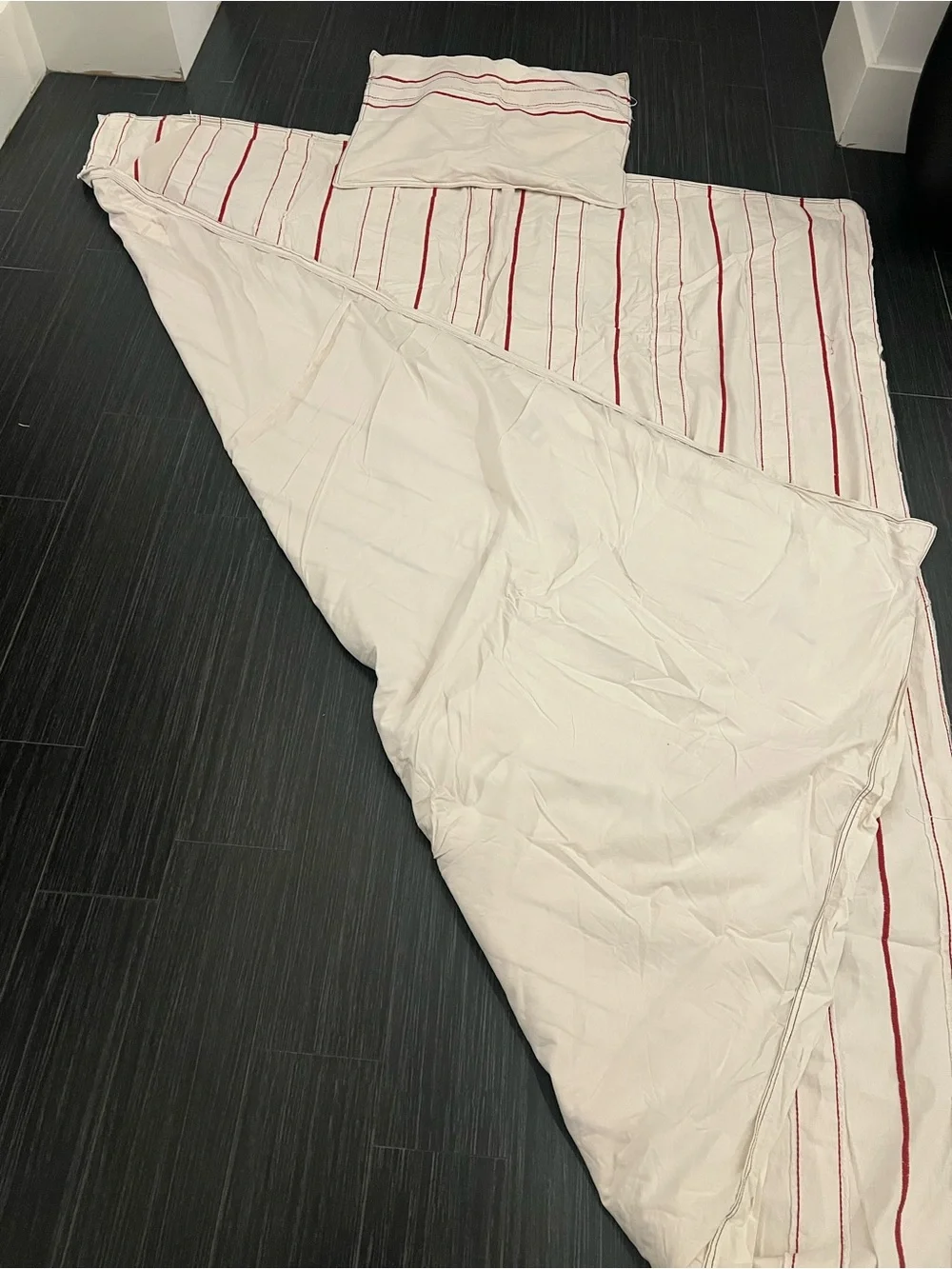 Baby & Child Restoration Hardware Vintage Baseball Cream w/ Red Stripe Duvet